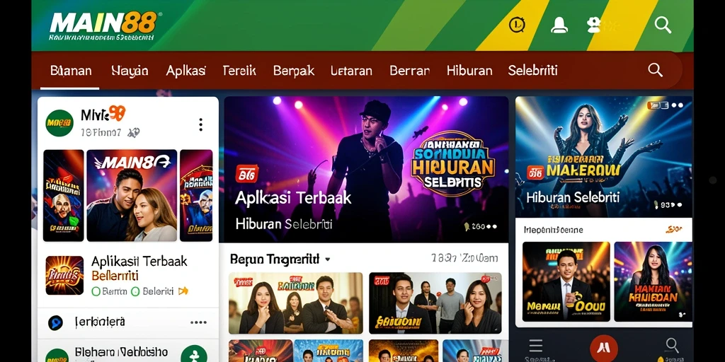 Tampilan antarmuka aplikasi MAIN88 yang modern dan menarik.