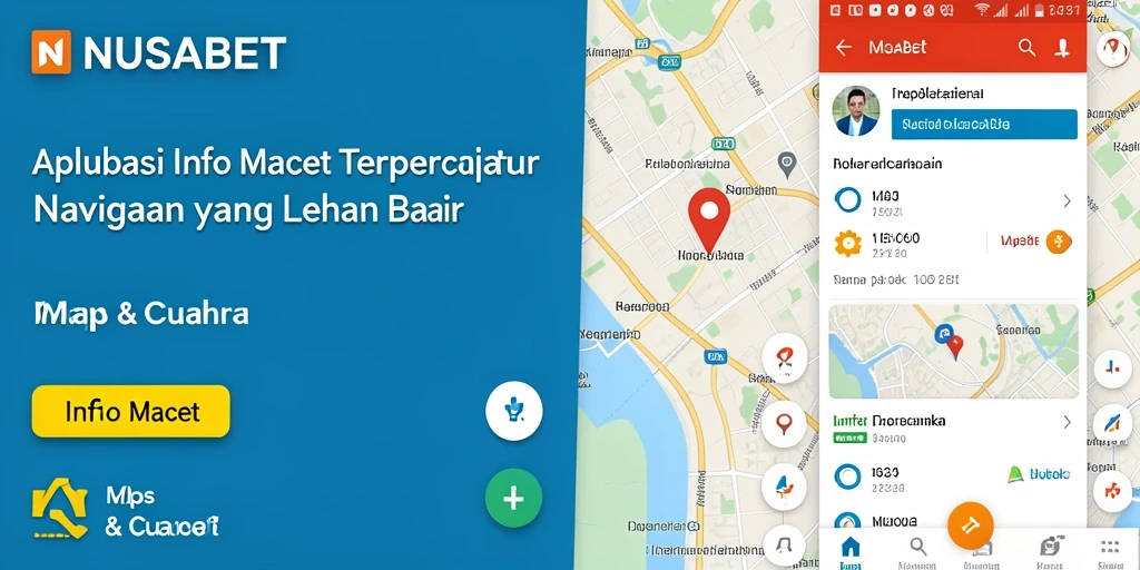 Tampilan antarmuka aplikasi NUSABET yang menampilkan informasi kemacetan.